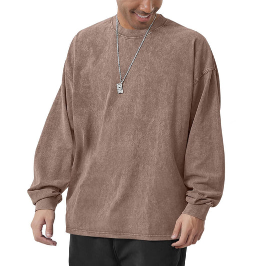 Men's Vintage Washed Long Sleeve Top