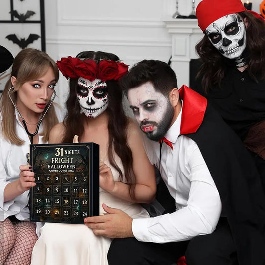 31 Days Halloween Countdown Calendar – Spooky Mini Figurine Surprise Box with Collectible Horror Decorations