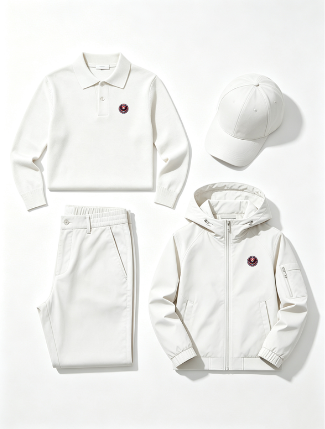 Men's Polo Shirt and Jacket 4-Piece Set