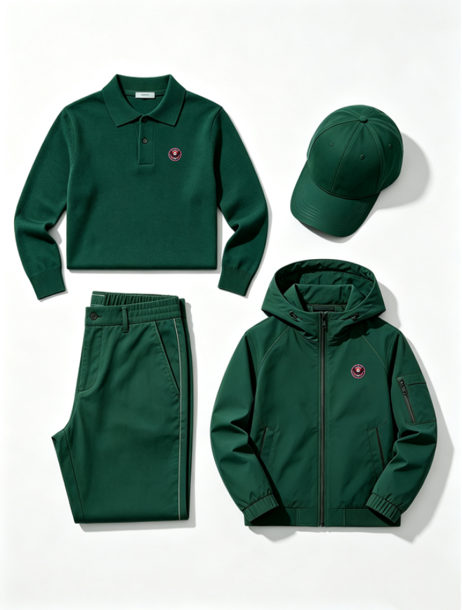 Men's Polo Shirt and Jacket 4-Piece Set