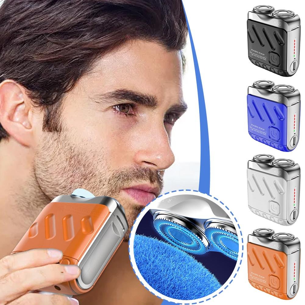 Mini Electric Rotary Dual Ring Pocket Shaver