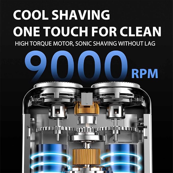 Mini Electric Rotary Dual Ring Pocket Shaver