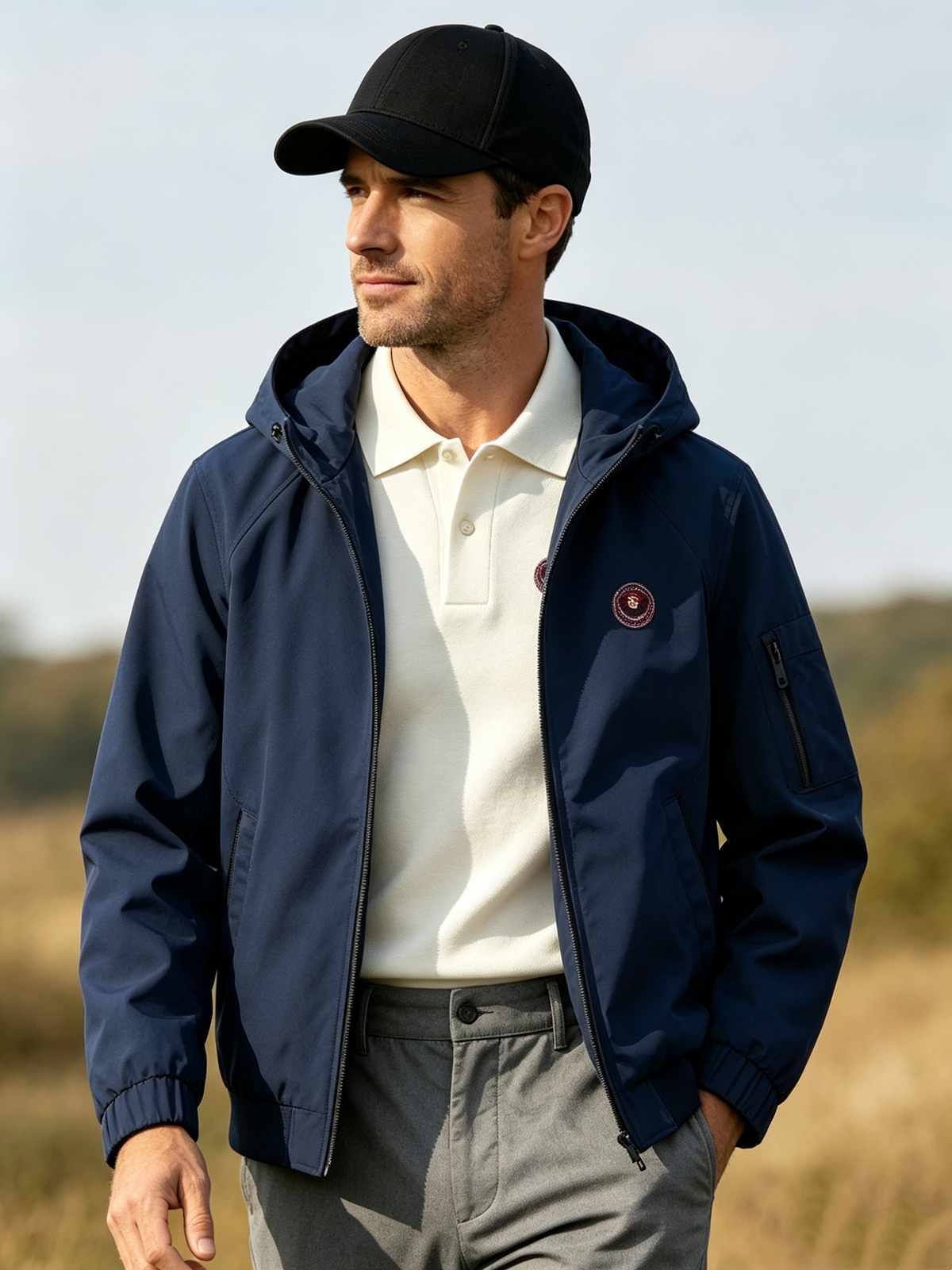 Men's Polo Shirt and Jacket 4-Piece Set