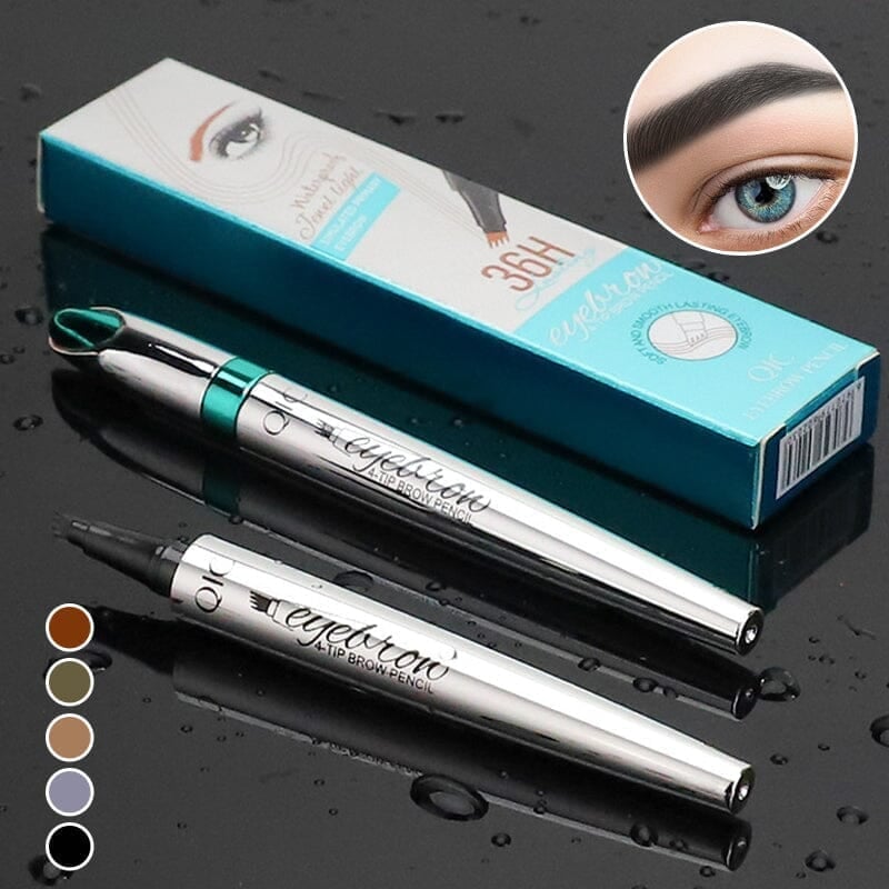 Waterproof Microblading Eyebrow Pen 4 Fork Tip Tattoo Pencil