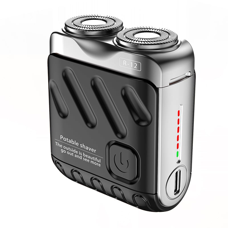 Mini Electric Rotary Dual Ring Pocket Shaver