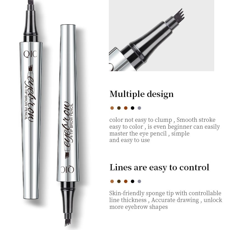 Waterproof Microblading Eyebrow Pen 4 Fork Tip Tattoo Pencil