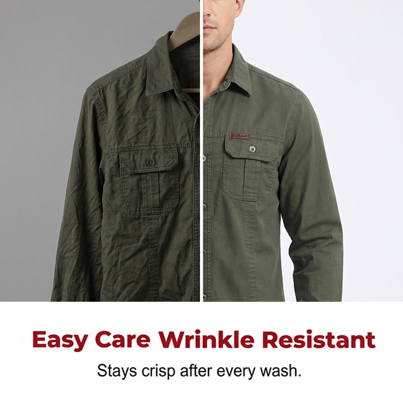 Men's Long Sleeve Cotton Workwear Shirt