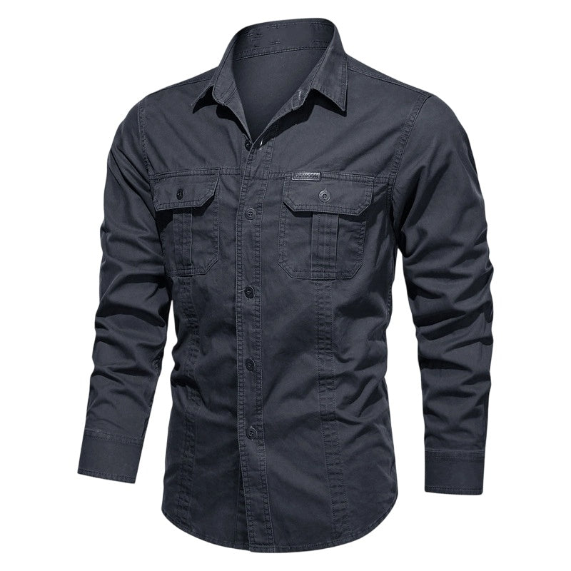 Men's Long Sleeve Cotton Workwear Shirt