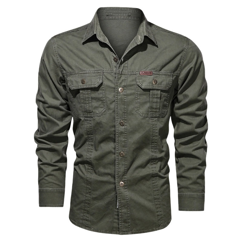 Men's Long Sleeve Cotton Workwear Shirt