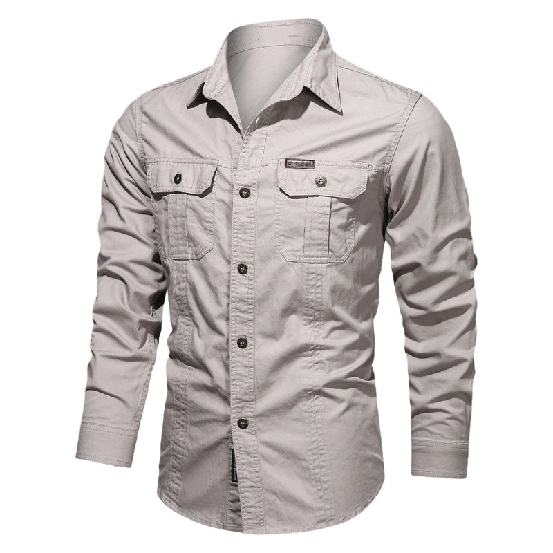 Men's Long Sleeve Cotton Workwear Shirt
