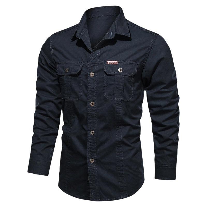 Men's Long Sleeve Cotton Workwear Shirt