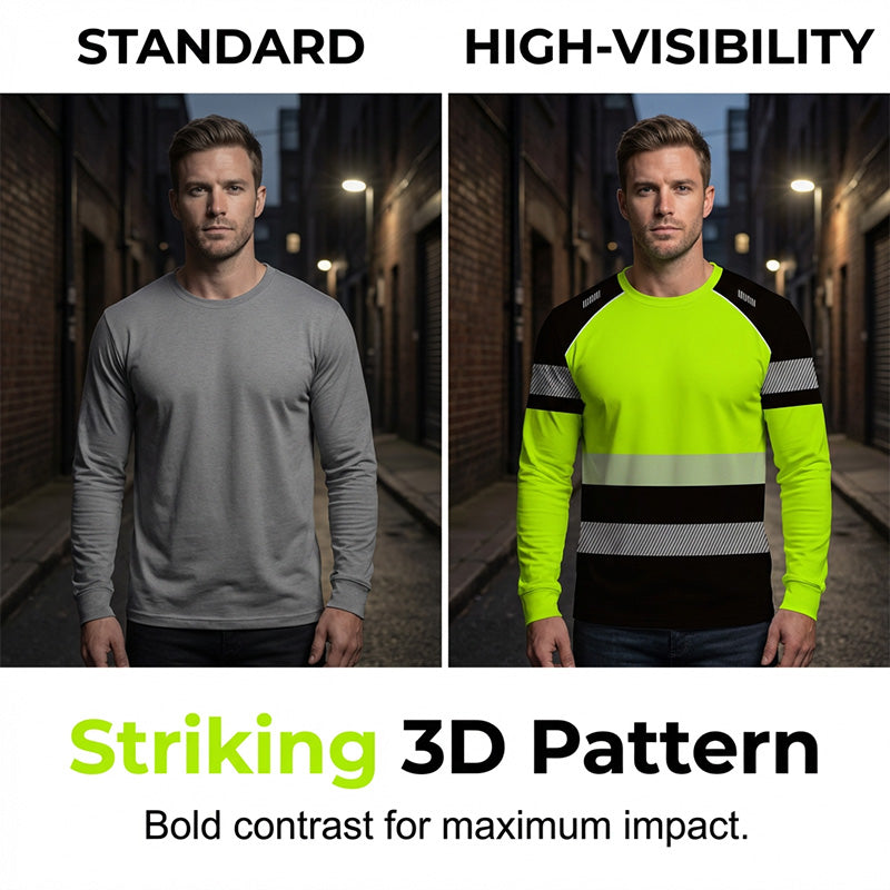 Men's Printed Round-neck Long-sleeve Shirt