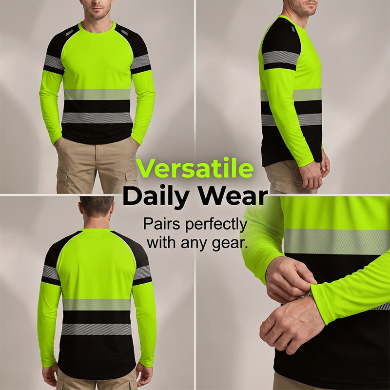 Men's Printed Round-neck Long-sleeve Shirt