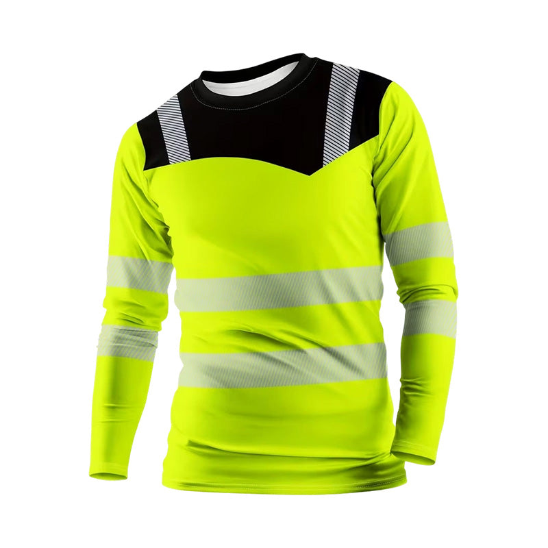 Men's Printed Round-neck Long-sleeve Shirt