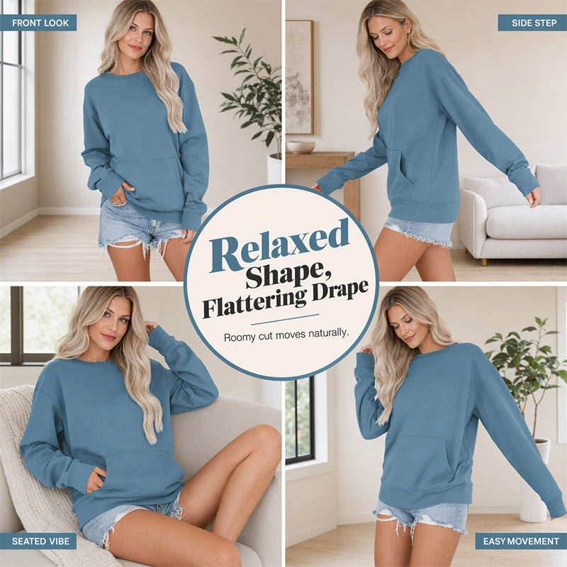 Women's Casual Oversized Crewneck Sweatshirt