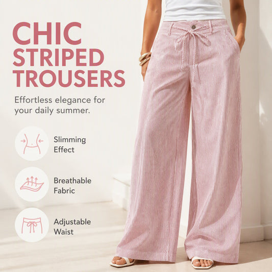 Women's Wide Leg Striped Pants