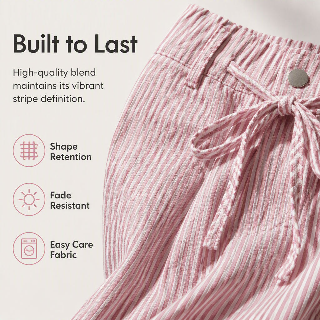 Women's Wide Leg Striped Pants