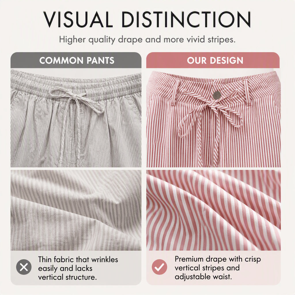 Women's Wide Leg Striped Pants