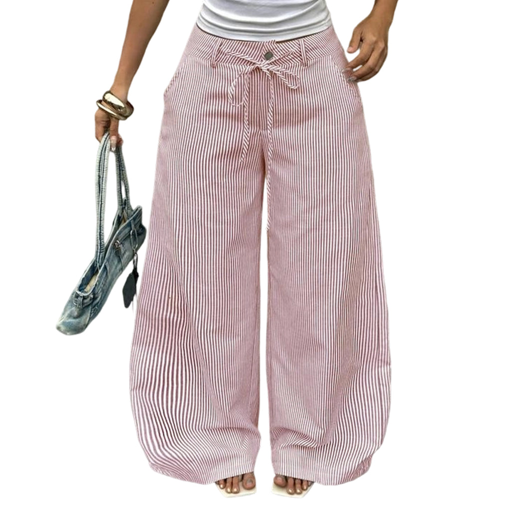 Women's Wide Leg Striped Pants